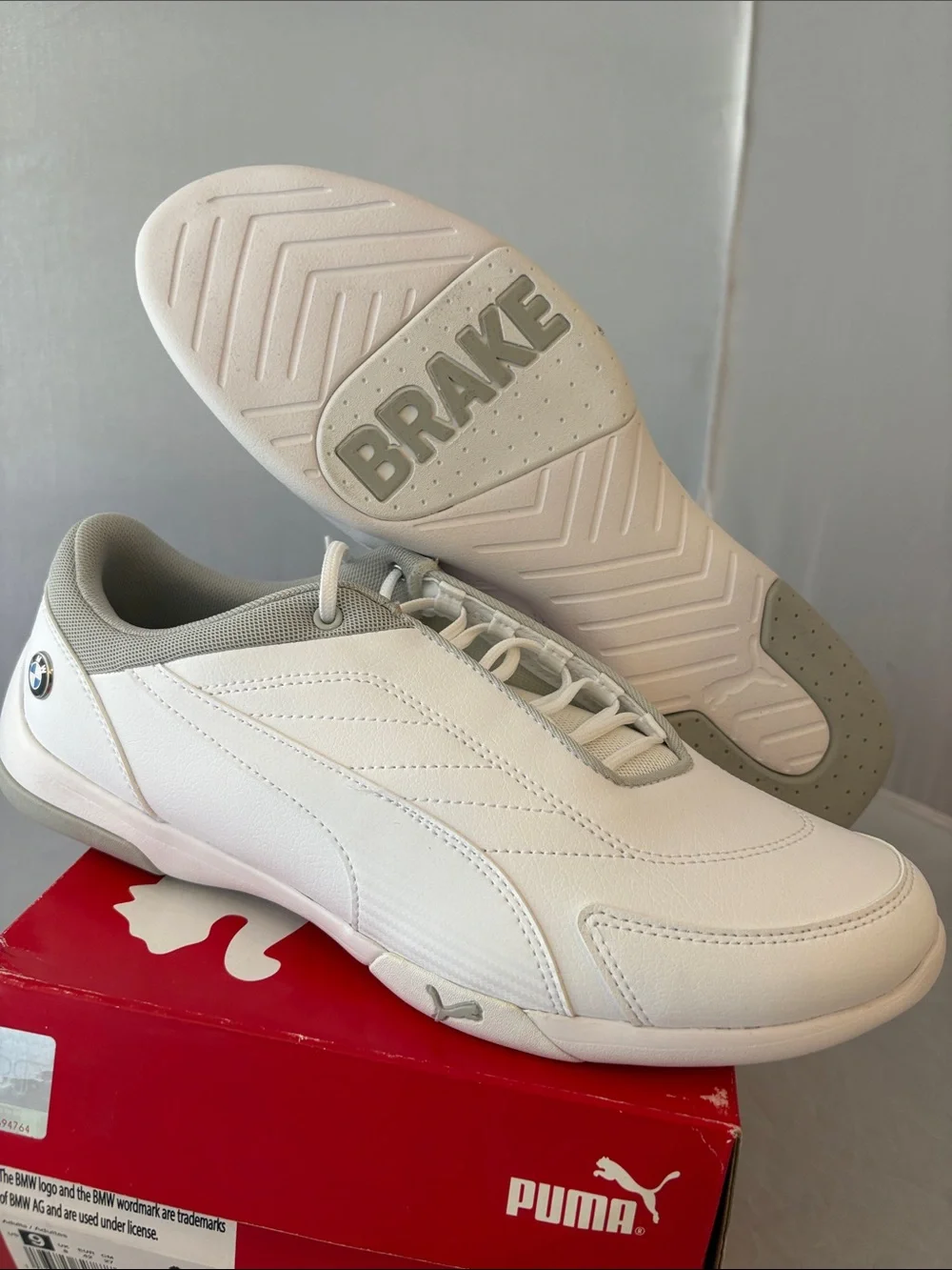 New PUMA BMW Motorsport Men’s White Driving Sneakers Kart Cat III NM